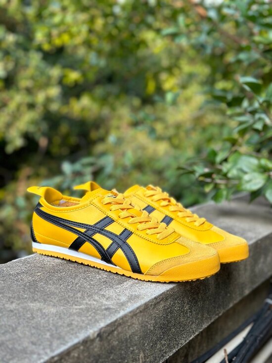 Onitsuka Tiger by Asics Shoes - Onitsuka Tiger Mexico 66 Women Yellow Black Retro Sneakers